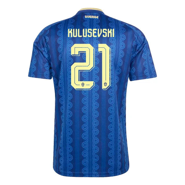 2026 World Cup Kulusevski Sweden Soccer Jersey Player Version Match Version - No.21 Home Yellow and Away Blue