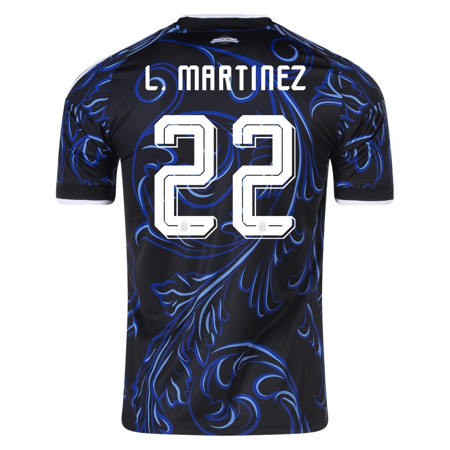 2026 World Cup Lautaro Martinez Argentina Soccer Jersey Player Version Match Version - No. 22 Home White & Blue and Away Black & Blue