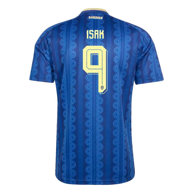 2026 World Cup Isak Sweden Soccer Jersey Player Version Match Version - No.9 Home Yellow and Away Blue