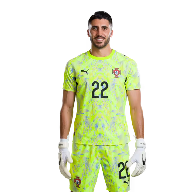 Camisola da Seleção Portuguesa de Futebol para o Mundial 2026 (versão do jogador/versão do jogo) — Guarda-redes: N.º1 DIOGO COSTA, N.º12 JOSE SA, N.º22 RUI SILVA