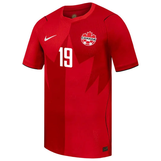 2026 World Cup Davies Canada Soccer Jersey Player Version Match Version - No.19 Home Red and Away Black