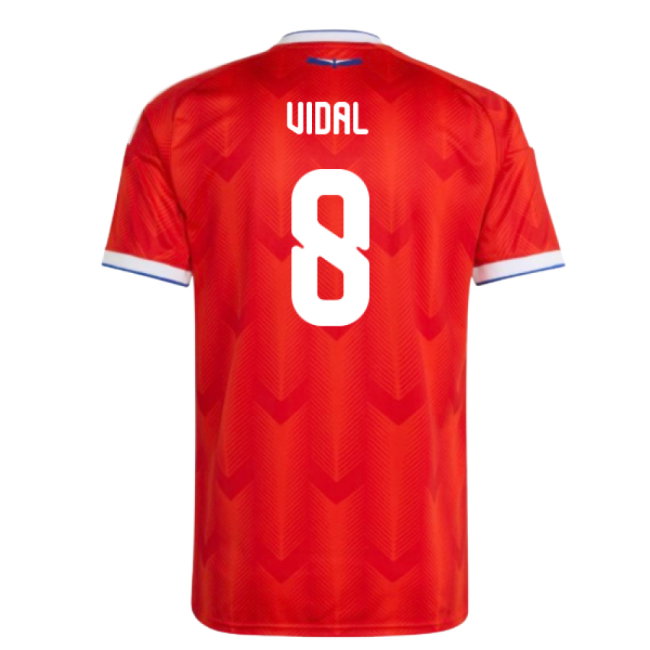 2026 World Cup Vidal Chile Soccer Jersey Player Version Match Version - No.8 Home Red and Away Beige