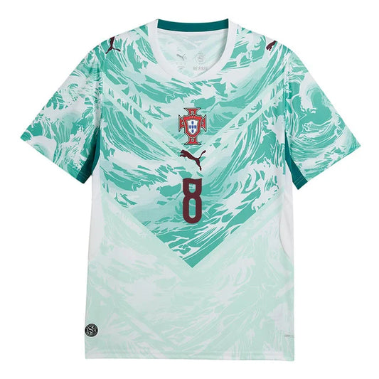2026 World Cup B.Fernandes Portugal Soccer Jersey Player Version Match Version - No.8 Home Red and Away Green