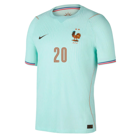 2026 World Cup Doue France Soccer Jersey Player Version Match Version - No.20 Home Royal and Away Green