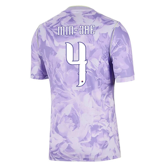 2026 World Cup Min-jae South Korea Soccer Jersey Player Version Match Version - No.4 Home Red and Away Purple