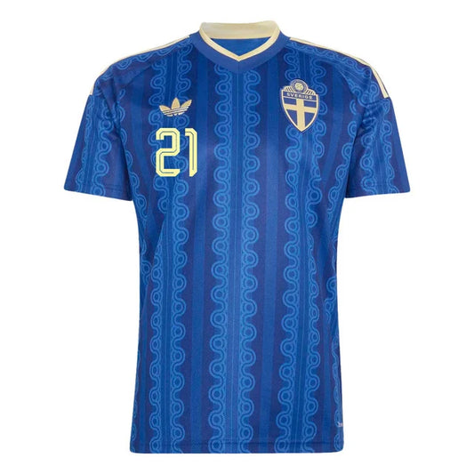 2026 World Cup Kulusevski Sweden Soccer Jersey Player Version Match Version - No.21 Home Yellow and Away Blue