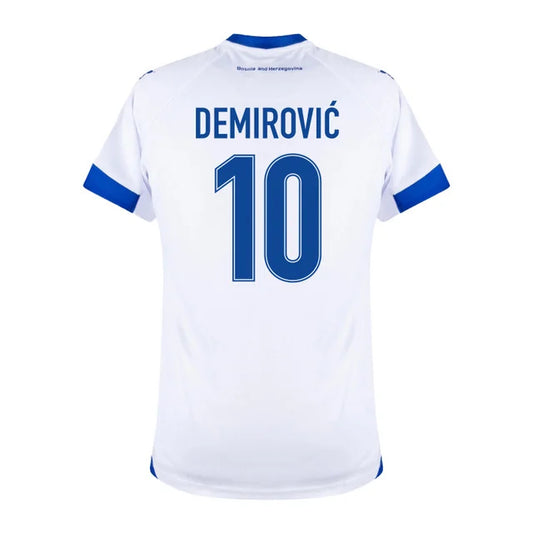 2026 World Cup Demirovic Bosnia and Herzegovina Soccer Jersey Player Version Match Version - No.10 Home White and Away Blue
