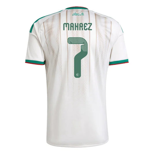 2026 World Cup Riyad Mahrez Algeria Soccer Jersey Player Version Match Version - No. 7 Home White and Away Green