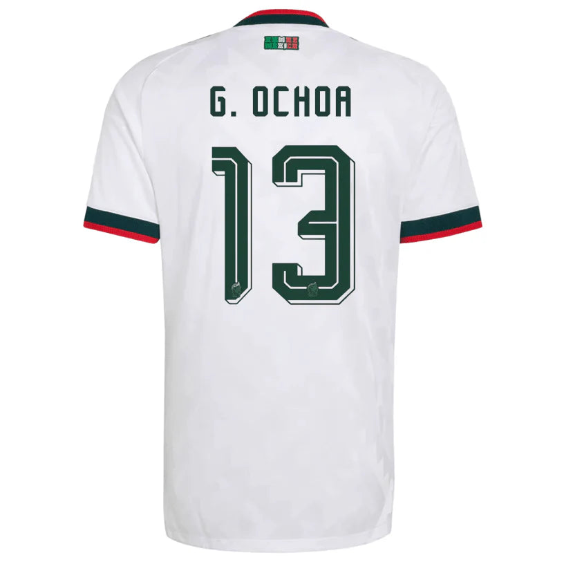 2026 World Cup G. Ochoa Mexico Soccer Jersey Player Version Match Version - No.13 Home Green and Away White