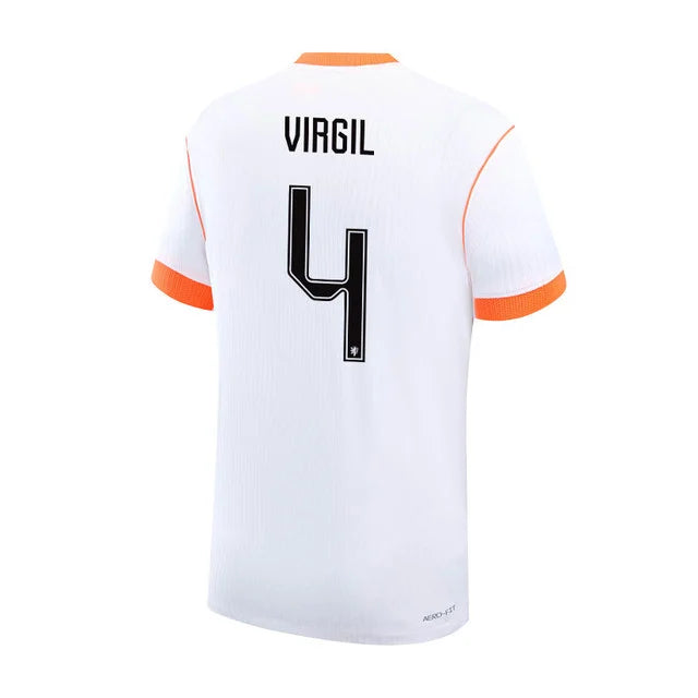 2026 World Cup Virgil Netherlands Soccer Jersey Player Version Match Version - No.4 Home Orange and Away White