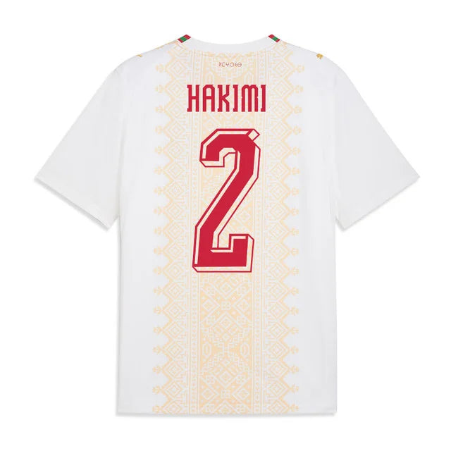 2026 World Cup Hakimi Morocco Soccer Jersey Player Version Match Version - No.2 Home Red and Away White