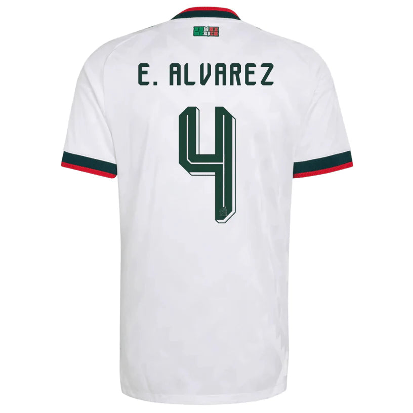 2026 World Cup E. Alvarez Mexico Soccer Jersey Player Version Match Version - No.4 Home Green and Away White