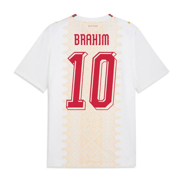 2026 World Cup Brahim Morocco Soccer Jersey Player Version Match Version - No.10 Home Red and Away White