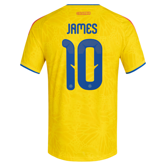2026 World Cup James Colombia Soccer Jersey Player Version Match Version - No.10 Home Yellow and Away Blue