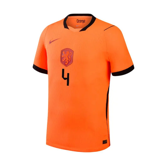 2026 World Cup Virgil Netherlands Soccer Jersey Player Version Match Version - No.4 Home Orange and Away White