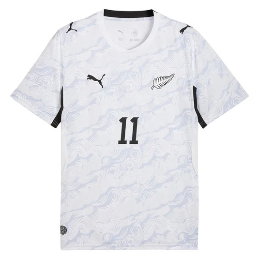 2026 World Cup Wood New Zealand Soccer Jersey Player Version Match Version - No.11 Home Black and Away White
