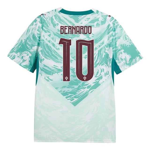 2026 World Cup Bernardo Portugal Soccer Jersey Player Version Match Version - No.10 Home Red and Away Green