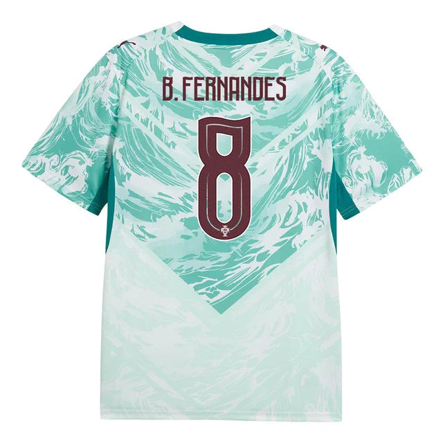 2026 World Cup B.Fernandes Portugal Soccer Jersey Player Version Match Version - No.8 Home Red and Away Green