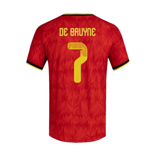 2026 World Cup De Bruyne Belgium Soccer Jersey Player Version Match Version - No.7 Home Red and Away Blue