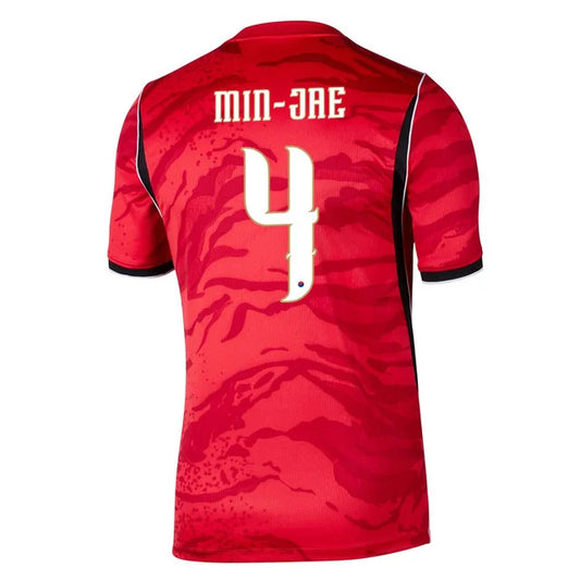 2026 World Cup Min-jae South Korea Soccer Jersey Player Version Match Version - No.4 Home Red and Away Purple