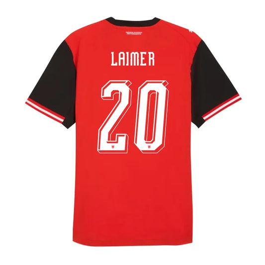 2026 World Cup Laimer Austria Soccer Jersey Player Version Match Version - No. 20 Home Red and Away White