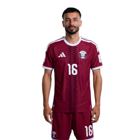 2026 World Cup Qatar Soccer Jersey Player Version Match Version - Defender No.16 BOUALEM KHOUKHI, No.18 SULTAN ALBRAKE, No.25 ALHASHMI ALHUSSEIN