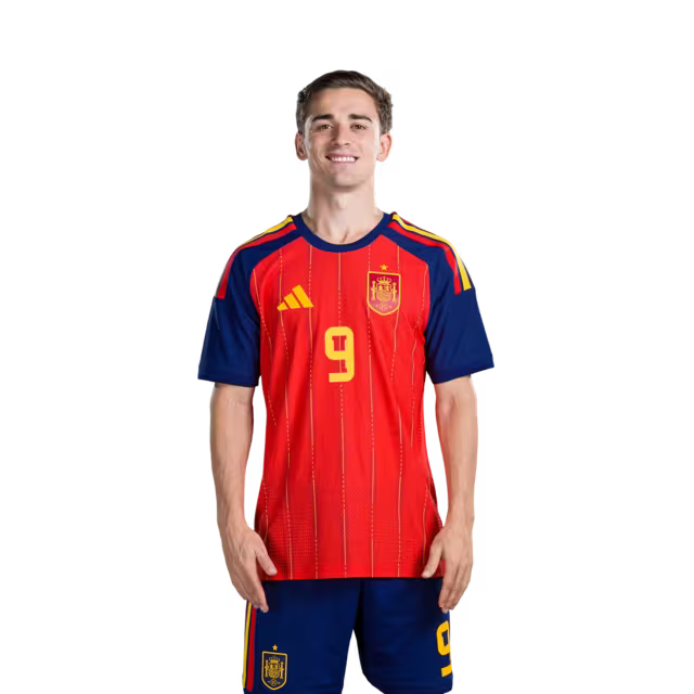 2026 World Cup Spain Soccer Jersey Player Version Match Version - Midfielder No.6 Mikel MERINO, No.8 Fabian RUIZ, No.9 GAVI