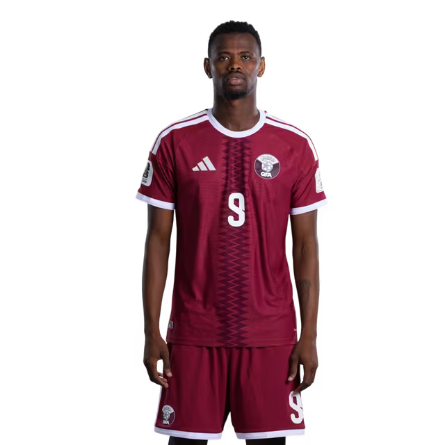 2026 World Cup Qatar Soccer Jersey Player Version Match Version - Forward No.7 AHMED ALAAELDIN, No.8 EDMILSON JUNIOR, No.9 MOHAMMED MUNTARI