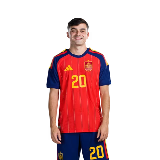 Copa del Mundo 2026 Camiseta de fútbol de España Versión del jugador Versión del partido - Mediocampista No.15 Alex BAENA, No.16 RODRI, No.18 Martin ZUBIMENDI, No.20 PEDRI