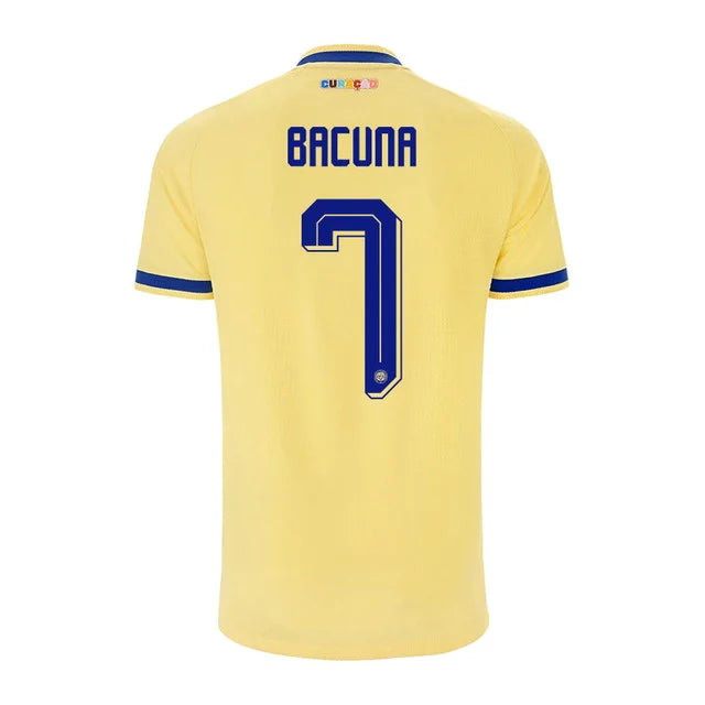 2026 World Cup Bacuna Curaçao Soccer Jersey Player Version Match Version - No.7 Home Yellow and Away Blue