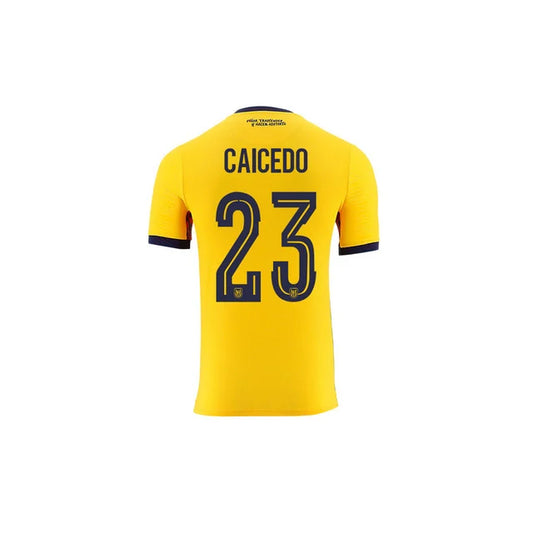 2026 World Cup Caicedo Ecuador Soccer Jersey Player Version Match Version - No.23 Home Yellow and Away Blue
