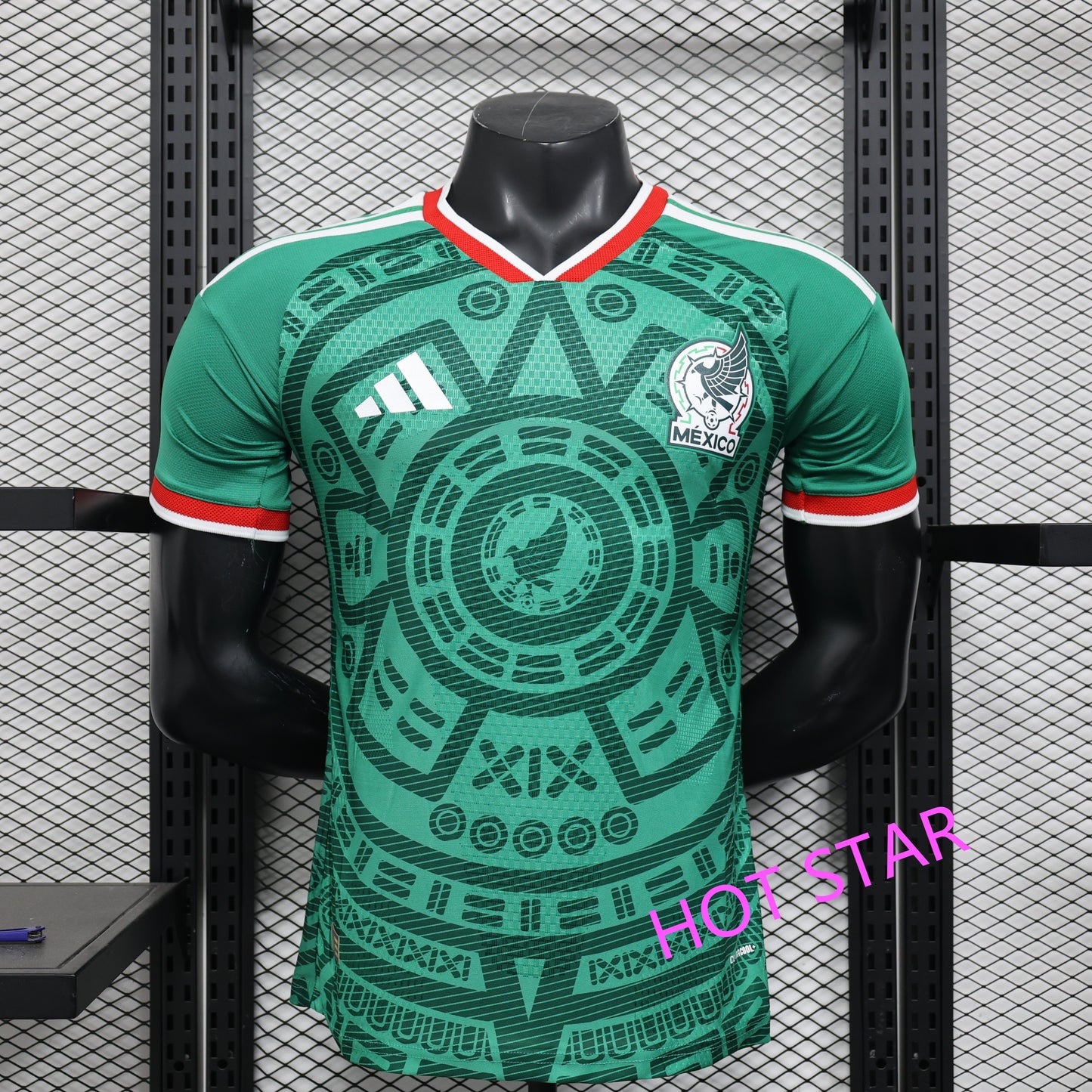 Mexico National Team 2026 World Cup Soccer Jersey (Player Version/Match Version) — Midfielders: No. 24 Luis Chávez, No. 26 Brian Gutiérrez / Centrocampista n.° 24 Luis Chávez, n.° 26 Brian Gutiérrez