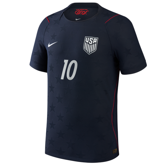 2026 World Cup Christian Pulisic USA Soccer Jersey Player Version Match Version - No. 10 Home Red&White and Away Black