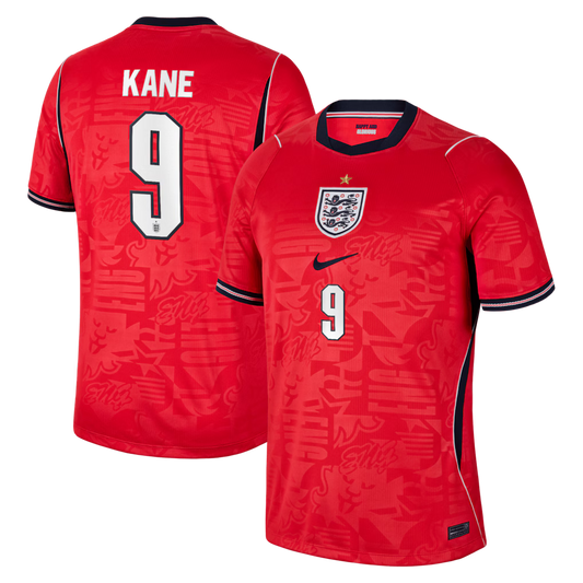 2026 World Cup Kane England Soccer Jersey Player Version Match Version - No.9 Home White and Away Red