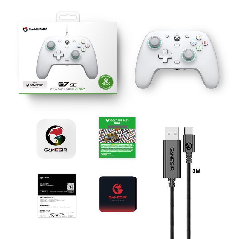 GameSir G7 SE Wired Controller for Xbox Series X|S, Xbox One & Windows 10/11, Plug and Play Gaming Gamepad with Hall Effect Joysticks/Hall Trigger, 3.5mm Audio Jack