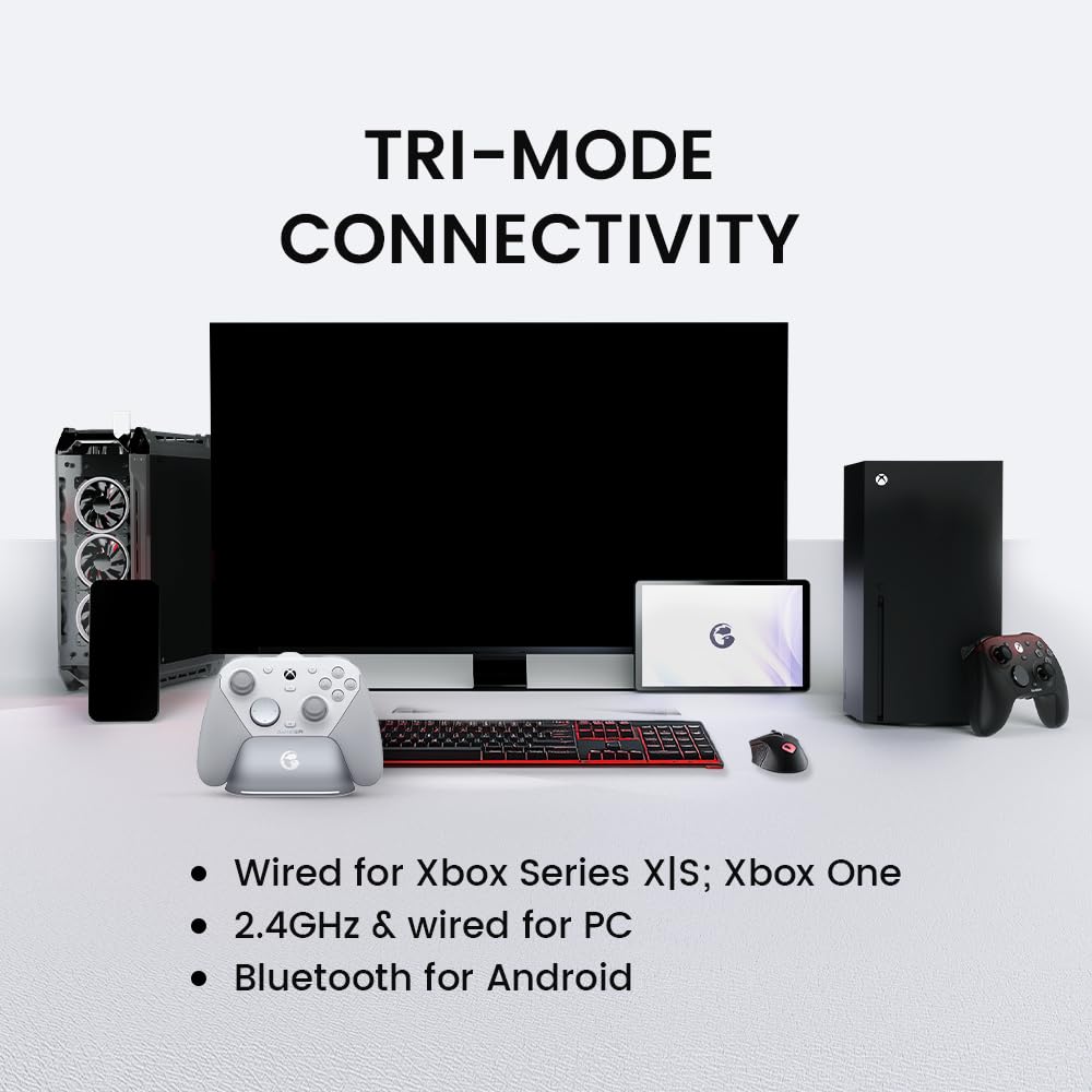 GameSir G7 Pro Controller for Xbox Series X|S, Xbox One & Windows 10/11, Plug and Play Gaming Gamepad with TMR sticks, Hall Effect & Clicky Trigger Stops - White