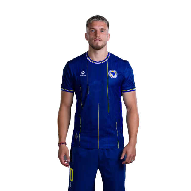 Bosna i Hercegovina 2026 World Cup Player Edition Match Dres - Napadači br. 9 Samed Baždar, br. 10 Ermedin Demirović, br. 11 Edin Džeko.