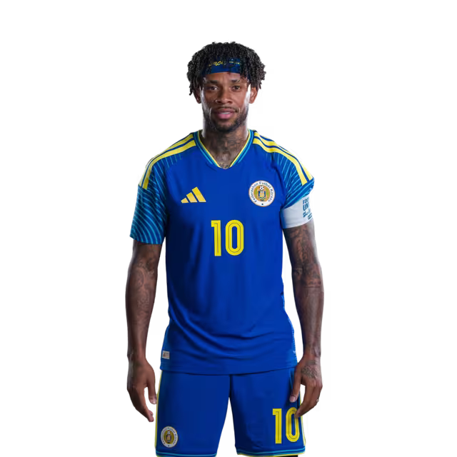 Jersey di Kopa Mundial 2026 Selekshon Nashonal di Futbòl Kòrsou (Vershon di Hungadó/Vershon di Partido) —Mediokampista: No.10 Leandro BACUNA, No.15 Arjany MARTHA, No.21 Tahith CHONG, No.22 Kevin FELIDA
