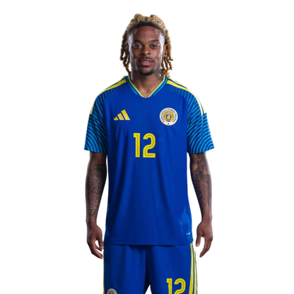 Jersey di Kopa di Mundu 2026 Selekshon Nashonal di Futbòl Kòrsou (Vershon di Hungadó/Vershon di Partido)-Delanteronan: No.9 Juergen LOCADIA, No.11 Jeremy Antonisse,No.12 Sontje HANSEN