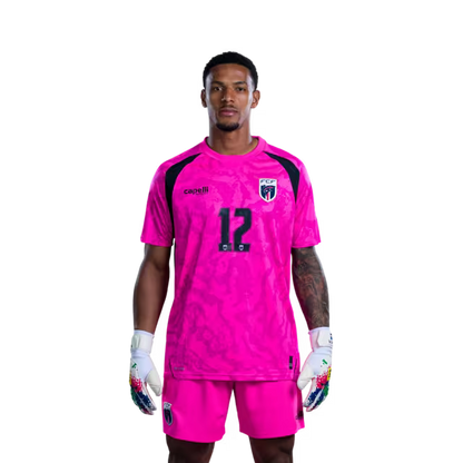 Camisola da Seleção Cabo-verdiana de Futebol para o Campeonato do Mundo de 2026 (versão de jogador/versão de jogo) — Guarda-redes: N.º 1 VOZINHA, N.º 12 MARCIO ROSA, N.º 23 CJ DOS SANTOS
