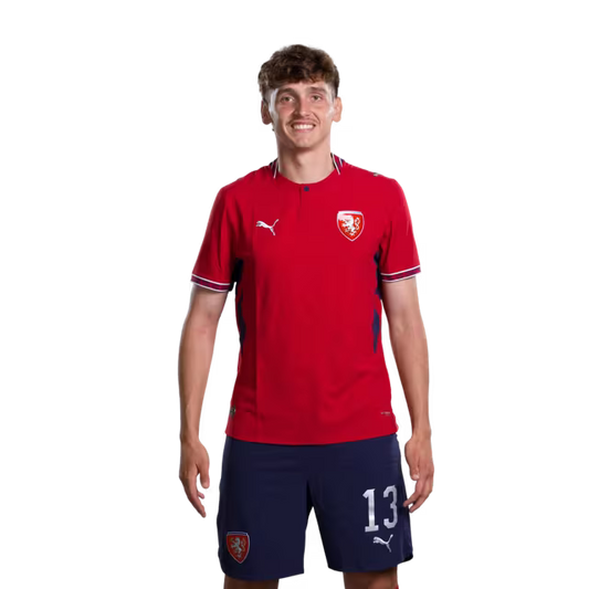 Czech Republic National Football Team 2026 World Cup Jersey (Player/Match Version) — Forwards: No. 13 Mojmír Chytil, No. 15 Pavel Šulc, No. 19 Tomáš Chorý, No. 26 Denis Višinský/ Dres české fotbalové reprezentace pro mistrovství světa