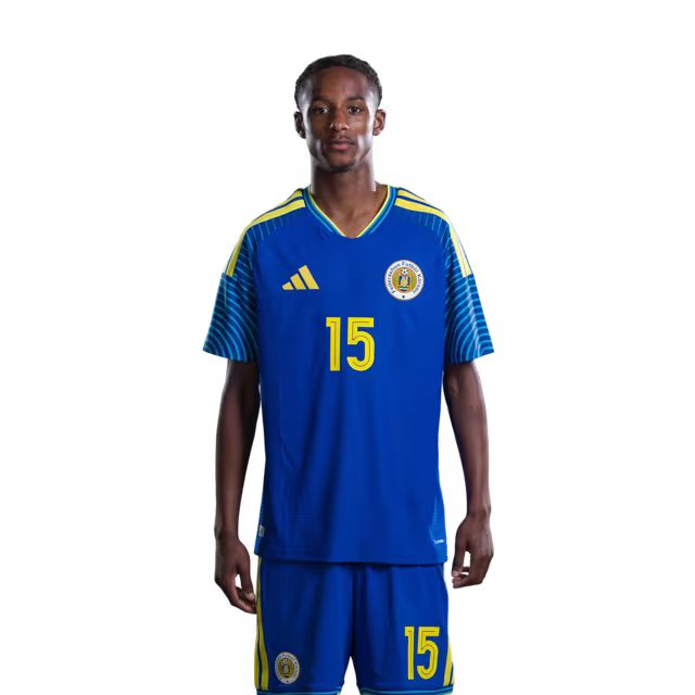 Jersey di Kopa Mundial 2026 Selekshon Nashonal di Futbòl Kòrsou (Vershon di Hungadó/Vershon di Partido) —Mediokampista: No.10 Leandro BACUNA, No.15 Arjany MARTHA, No.21 Tahith CHONG, No.22 Kevin FELIDA