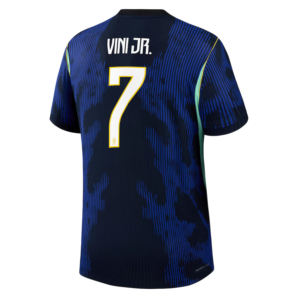 2026 World Cup Vini Jr. Brazil Soccer Jersey Player Version  Match Version - No.7 Home Yellow and Away Blue