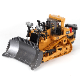 9 Channel Alloy RC Bulldozer – Heavy Duty 2.4GHz Remote Control Construction Truck With Metal Blade & Rechargeable Battery/Toys For Boys/Construction Toys/Cyber Truck/Excavator Toys