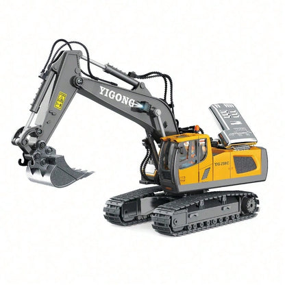 1:20 Scale RC Excavator Toy – Heavy-Duty Remote Control Construction Vehicle With 680° Rotation, Realistic Arm Movement & Metal Bucket, Ideal Christmas & Year-End Gift For Kids