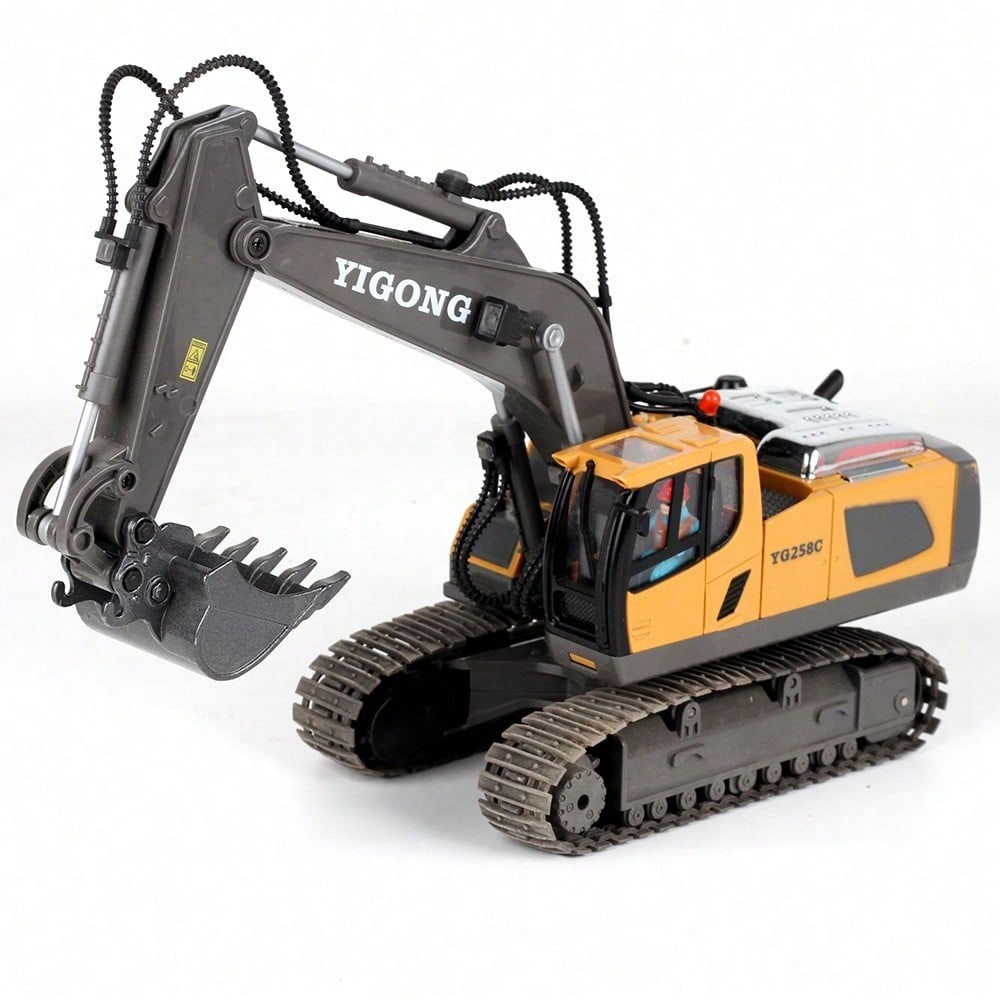 1:20 Scale RC Excavator Toy – Heavy-Duty Remote Control Construction Vehicle With 680° Rotation, Realistic Arm Movement & Metal Bucket, Ideal Christmas & Year-End Gift For Kids