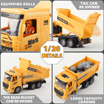 RC Excavator & Dump Truck Set – 2-In-1 Remote Control Construction Vehicle Combo With Lights, Sounds, And Rechargeable Battery, Perfect Christmas & Year-End Gift For Kids
