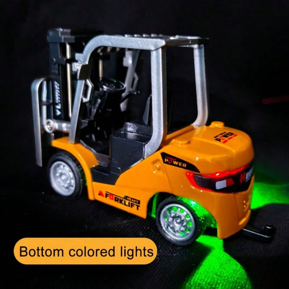 Mini Alloy RC Forklift Toy – App Controlled Remote Truck With Lifting System & Accessories, Desktop Interactive Construction Vehicle, Ideal Christmas & Year-End Gift For Kids And Adults