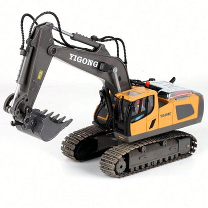 RC Construction Truck Toys – Excavator, Forklift & Dump Truck With Rechargeable Battery, Lights & Sounds, Great Christmas Gift
