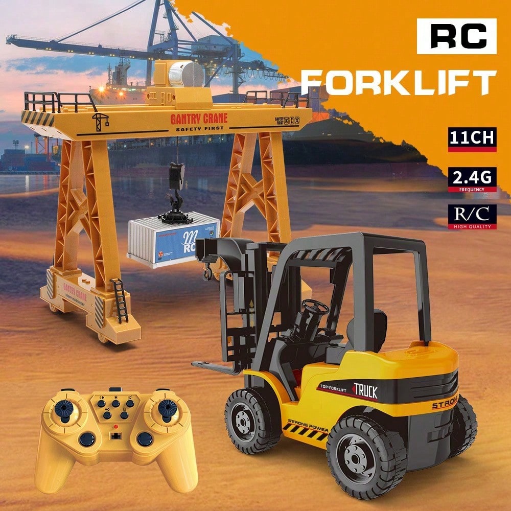3-In-1 RC Construction Truck Set – Excavator, Crane & Dump Vehicles With Realistic Action, Rechargeable Battery, Ideal Holiday Gift